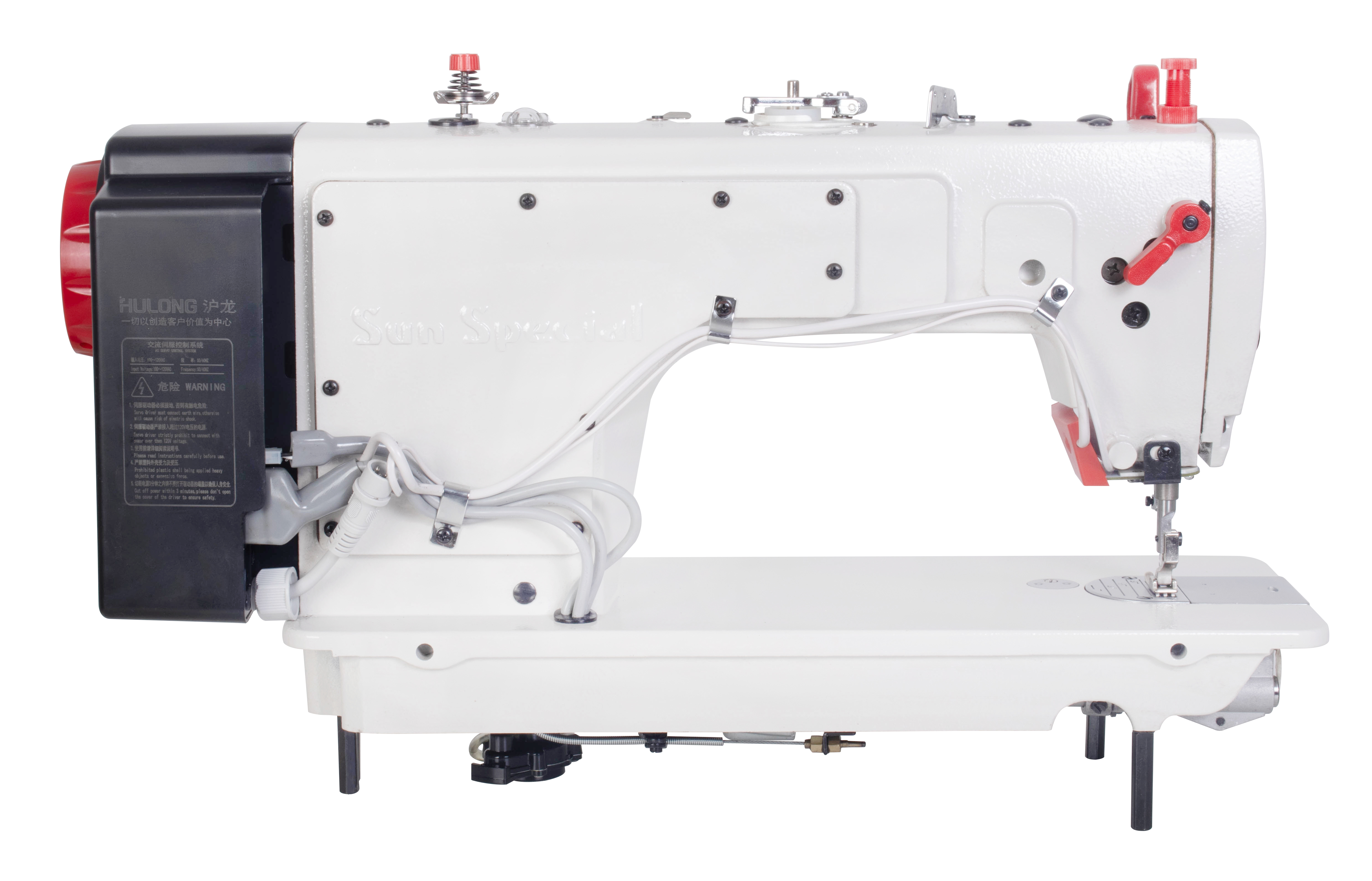 Máquina Costura Industrial Reta Eletrônica Painel Touch Comando de Voz 110v SS2800-D4-TZ-HM Sun Special