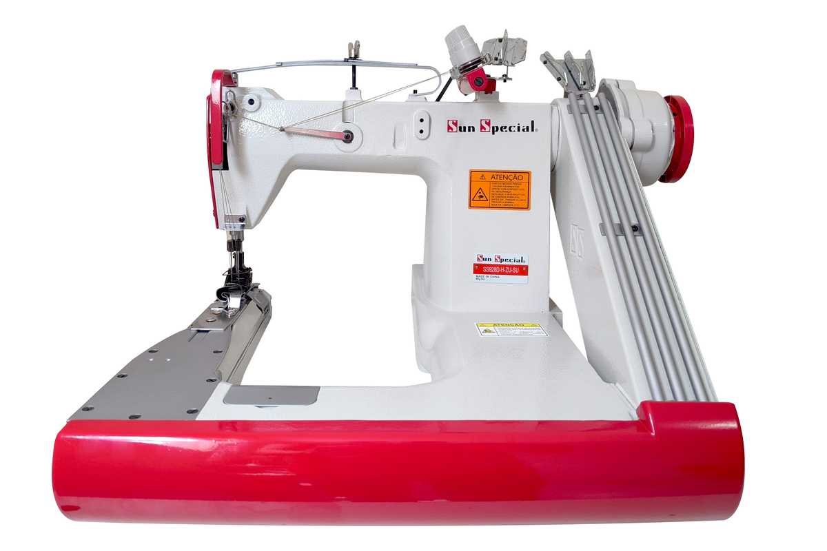 Máquina Costura Industrial Fechadeira Braço 03 Agulhas SS928D-H-ZU-SU 1/4 220V - Sun Special